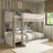 Arden White Oak Bunk Bed with Trundle