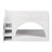 Aria White Wooden Bunk Bed with Storage Stairs