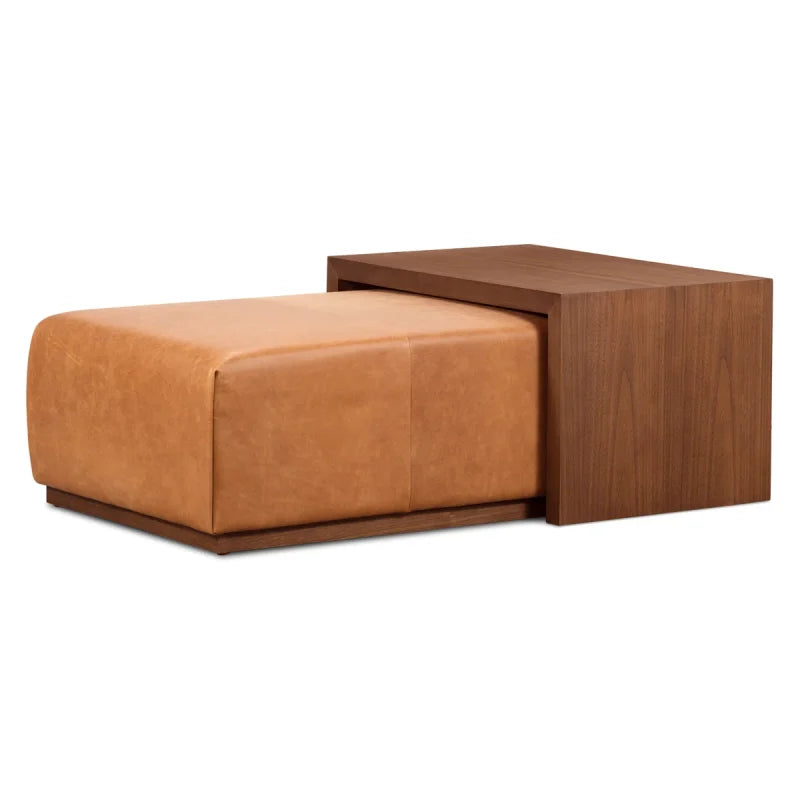 Arlen Ottoman with Walnut Table