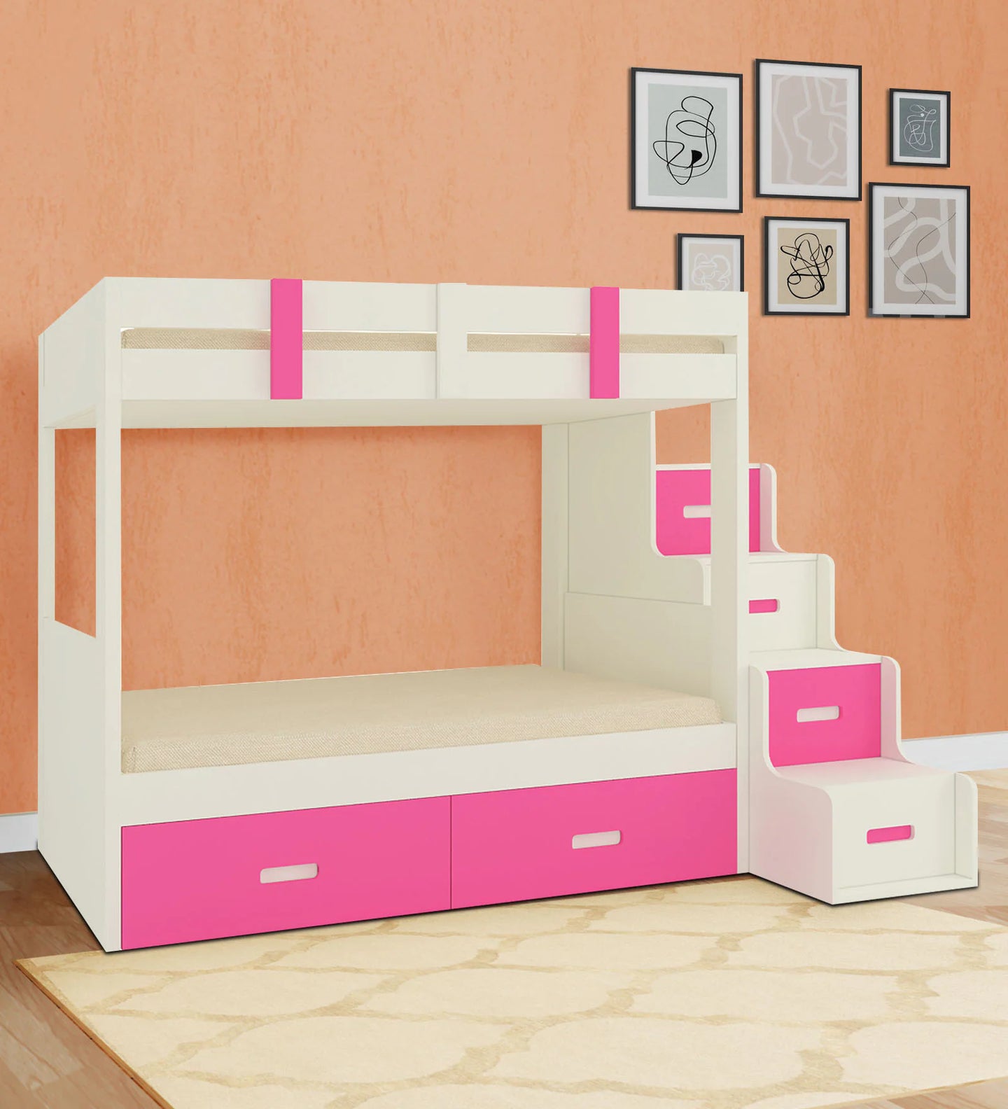 Aurelia Twin Bunk Bed with Drawer Storage