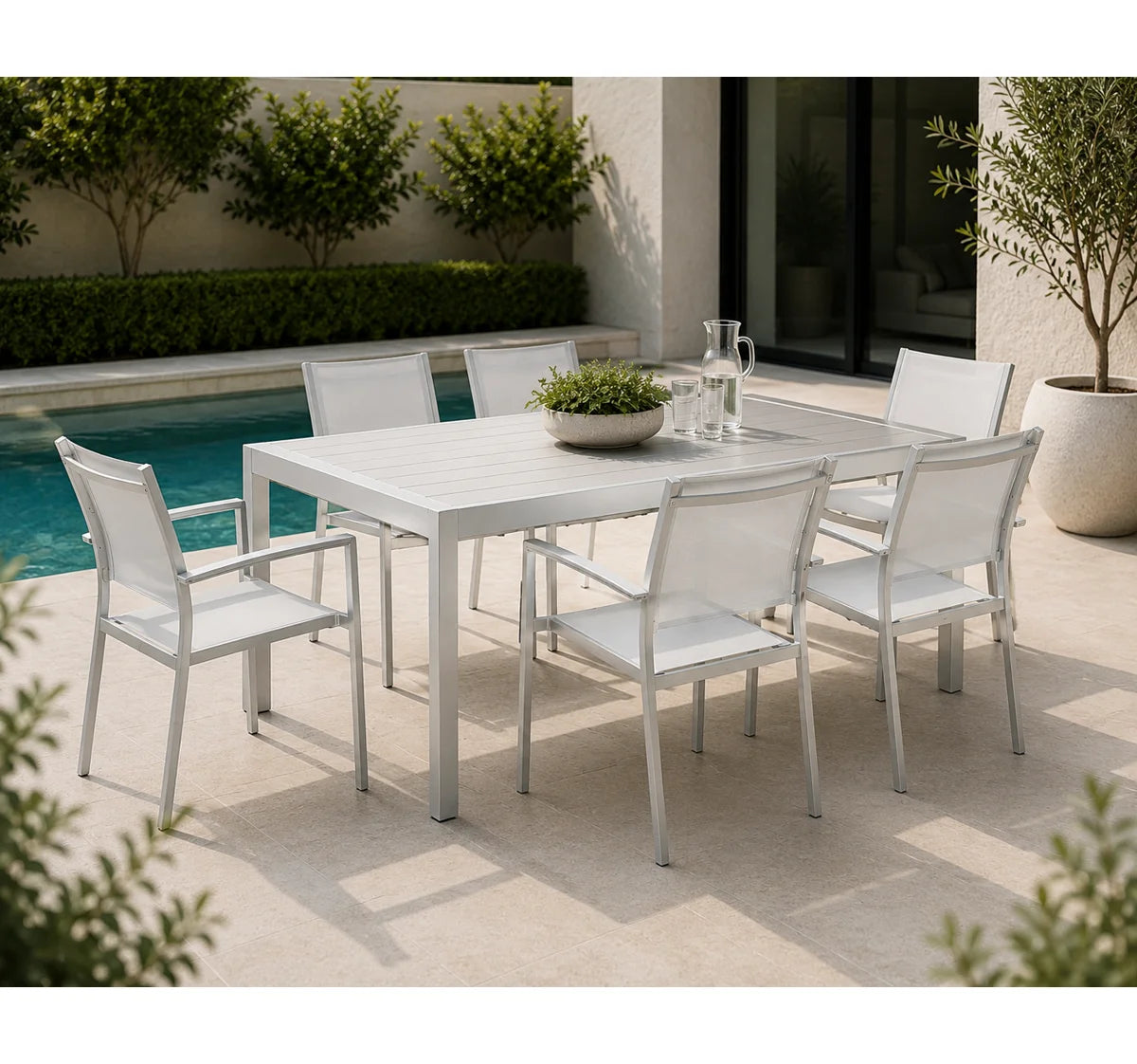 Modern Plastic / Acrylic Outdoor Dining Table