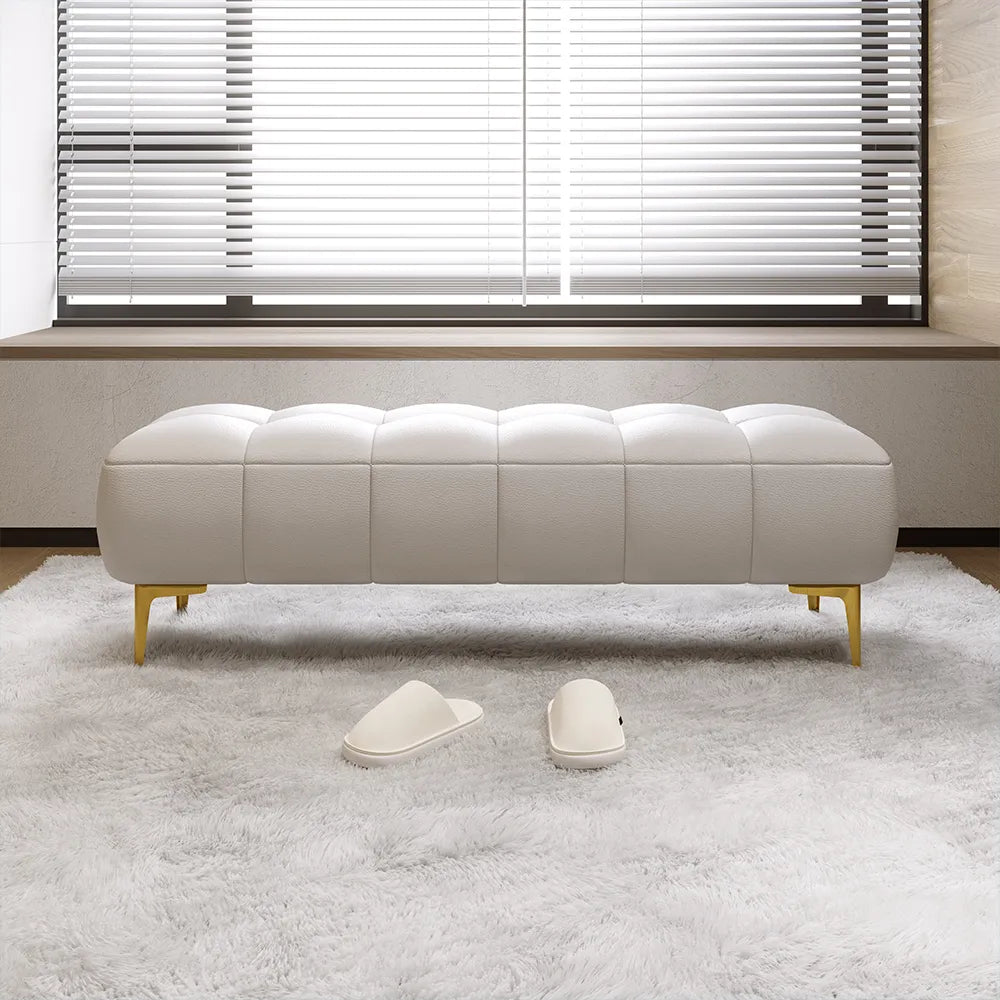Bedroom Bench with Metal Legs