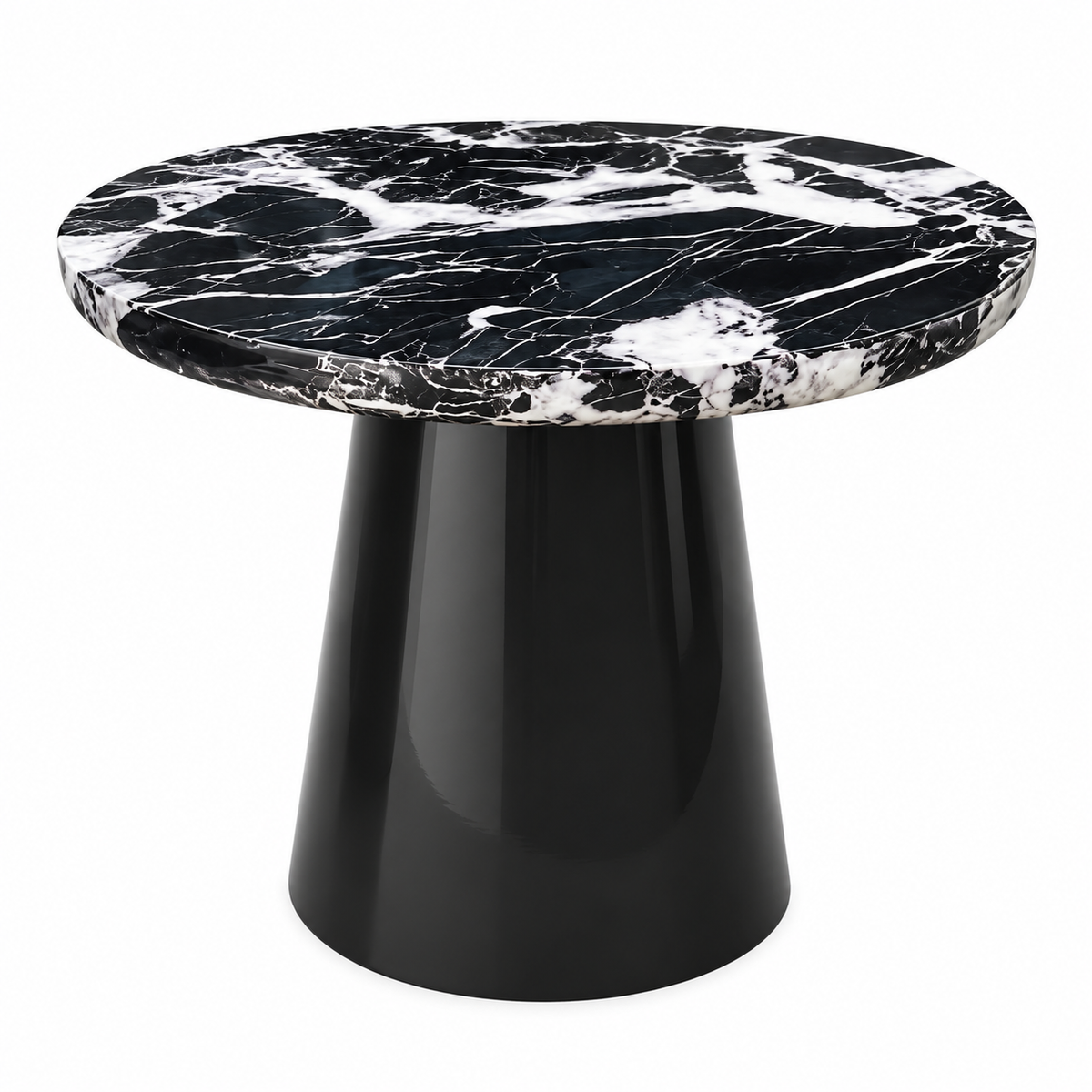 Black Marble Nesting Coffee Table Set (Set of 2)