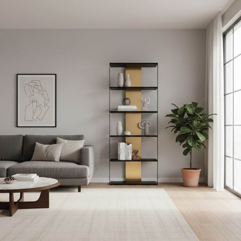 Black Shelving Unit