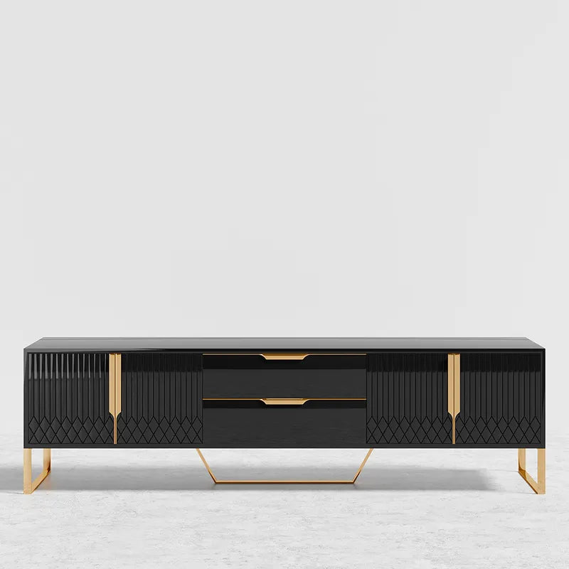 Black Wood TV Stand