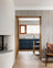 Blue & Natural Wood Contemporary Kitchen with Warm Tones & Blue Accents