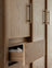 Blue & Natural Wood Contemporary Kitchen with Warm Tones & Blue Accents