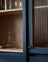 Blue & Natural Wood Contemporary Kitchen with Warm Tones & Blue Accents