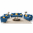 Pan Gulf Luxury Velvet 7-Seater Sofa Set