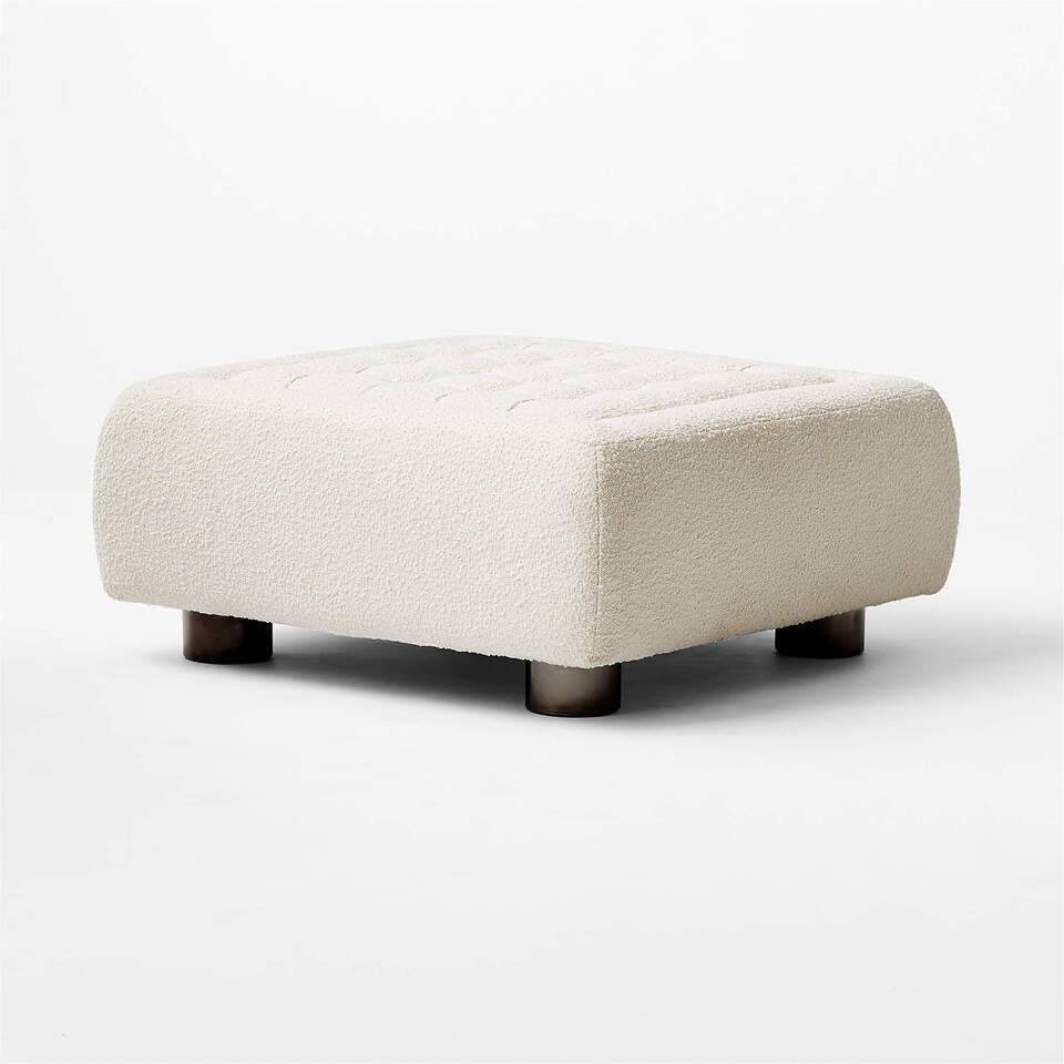 Boucle Large Tufted Ottoman