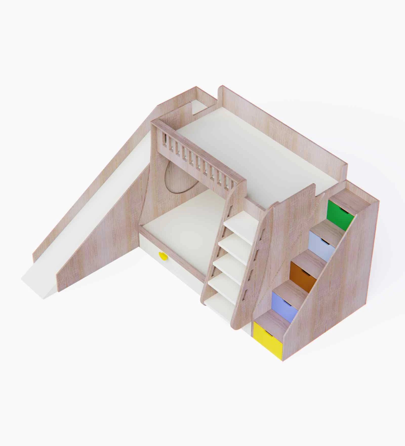 Briarwood Slide Bunk Bed with Storage