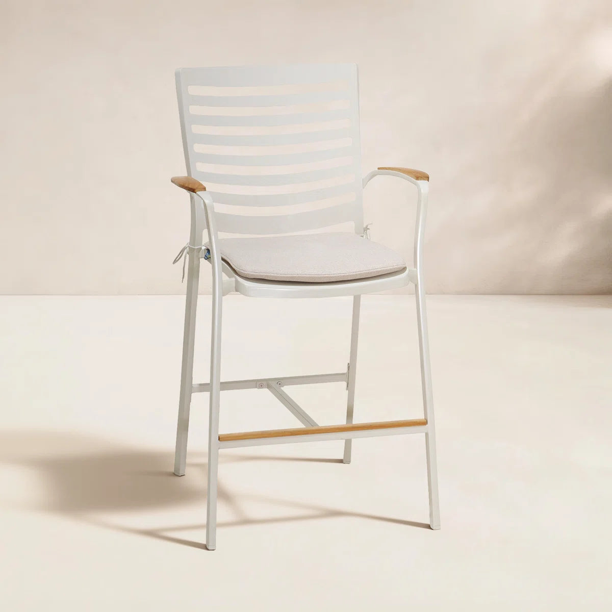 Brio Aluminum Outdoor Bar Stool with Cushion