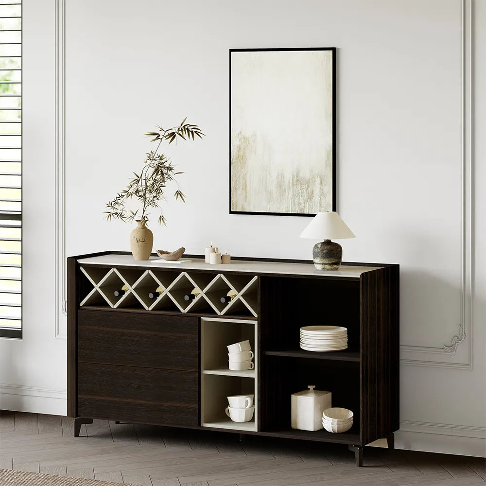 Brodady SideBoard قشرة مدخنة