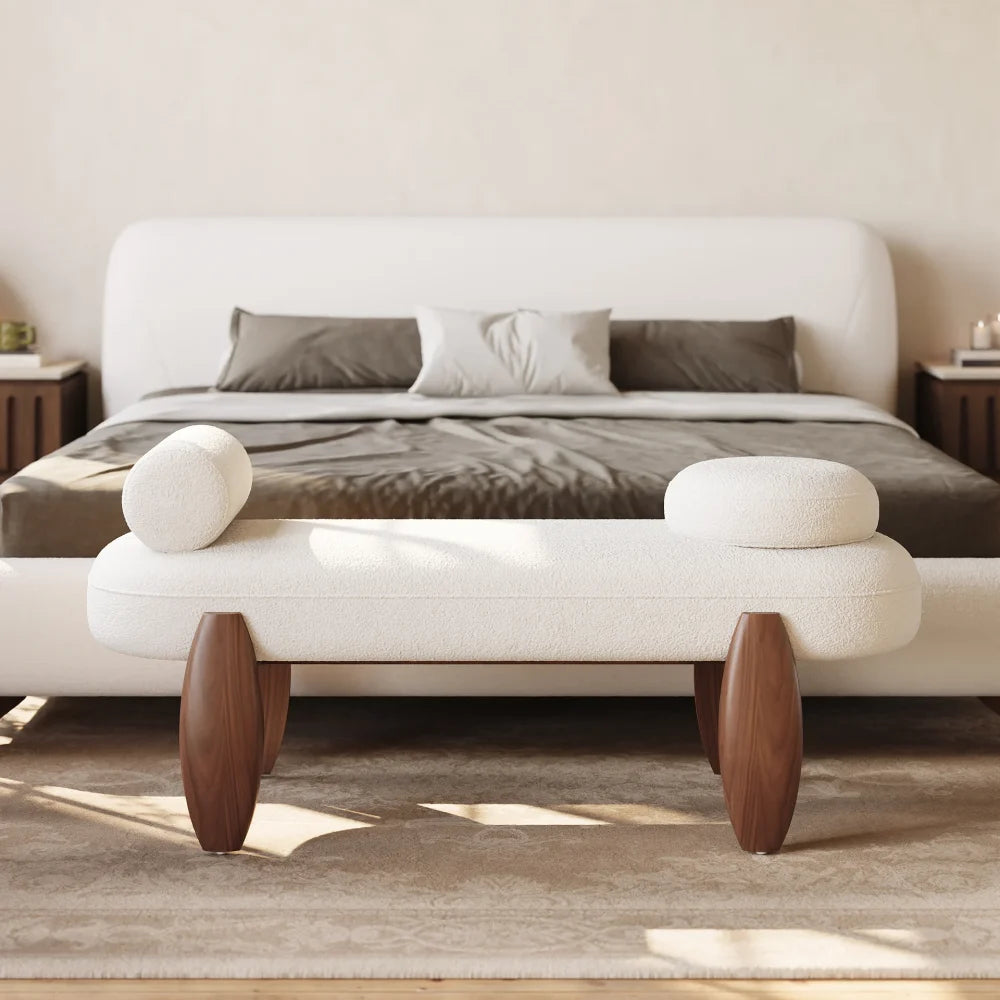 Brown Boucle Bench
