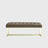 Brown Velvet Button Tufted Bedroom Bench