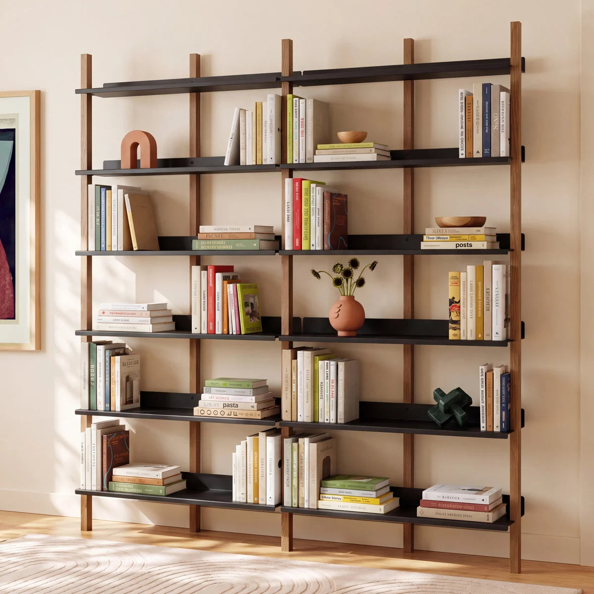Brinto Standard Bookcase with 6 shelves