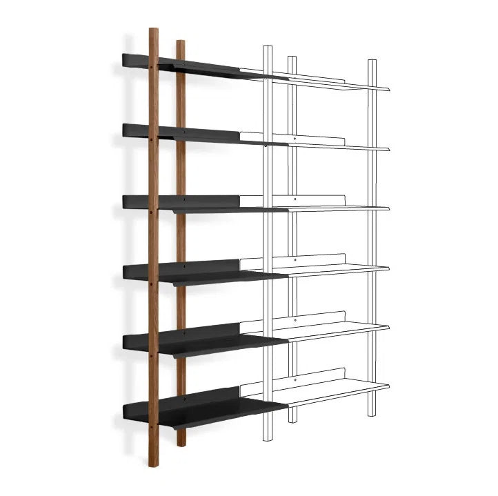 Brinto Standard Bookcase with 6 shelves