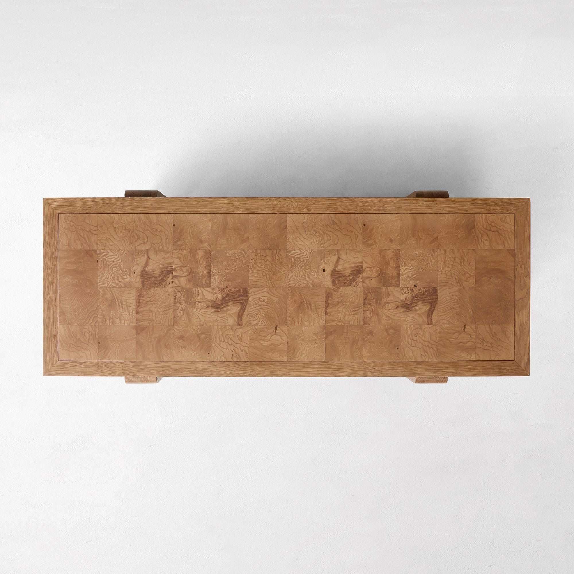 Burl Inlay Coffee Table