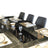 Luxury 10‑Seater Dining Table with Quilted Grey Chairs