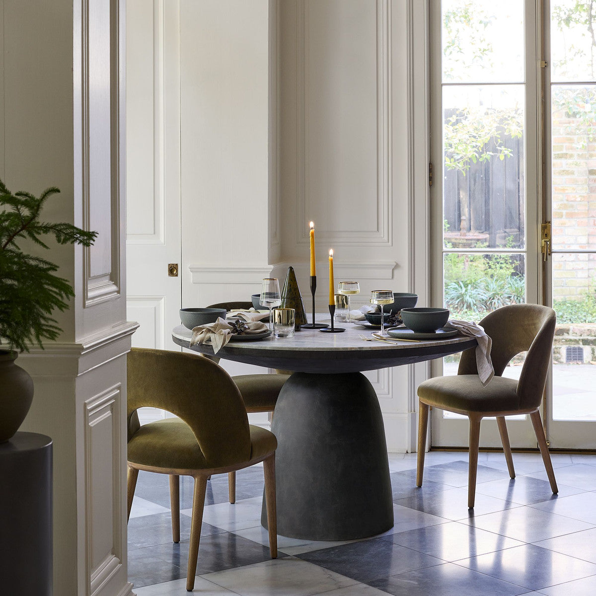 Calista Solid Wood Round Dining Table