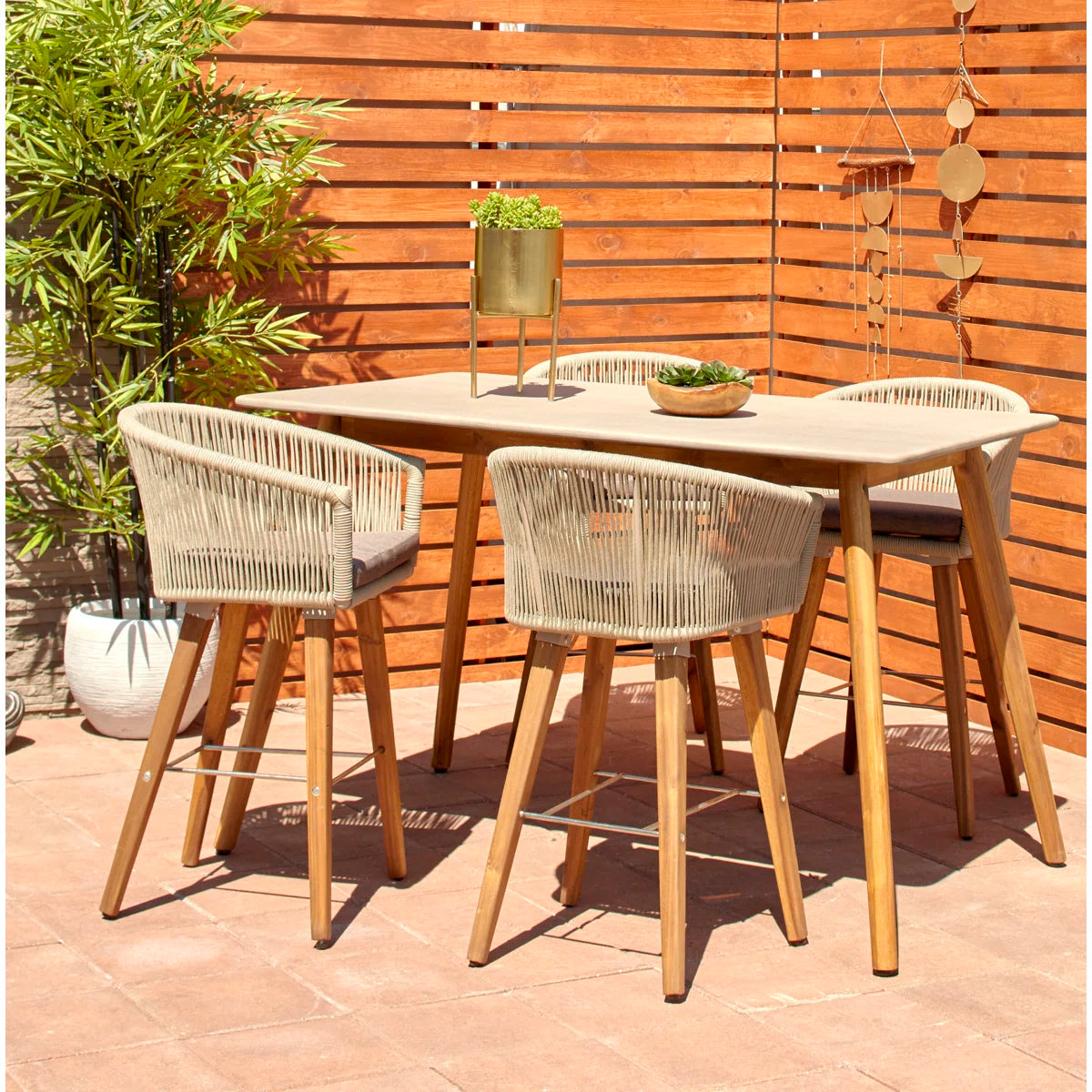Polycement Outdoor Dining Table