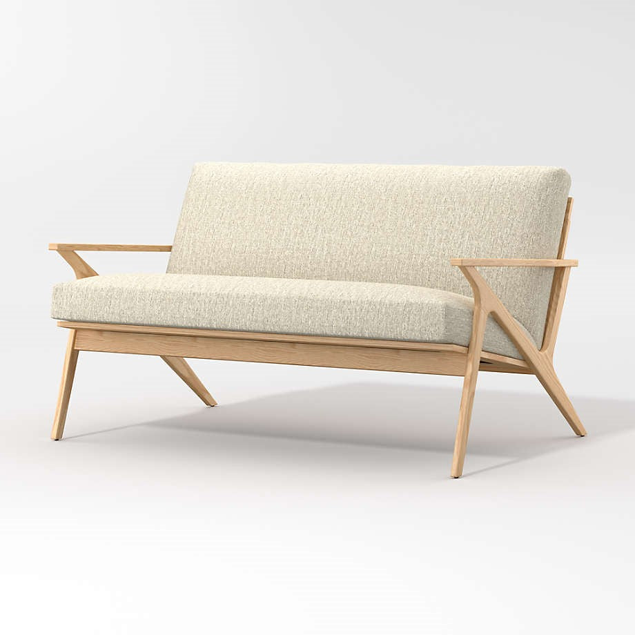 Carvell Ash Wood Loveseat