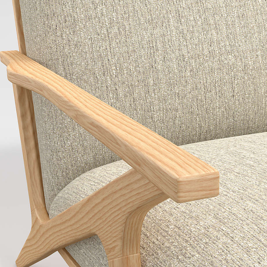Carvell Ash Wood Loveseat