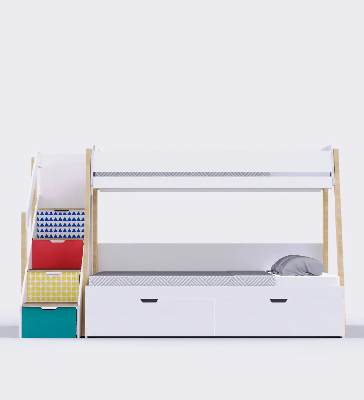 Caspian Twin Bunk Bed with Drawer Storage
