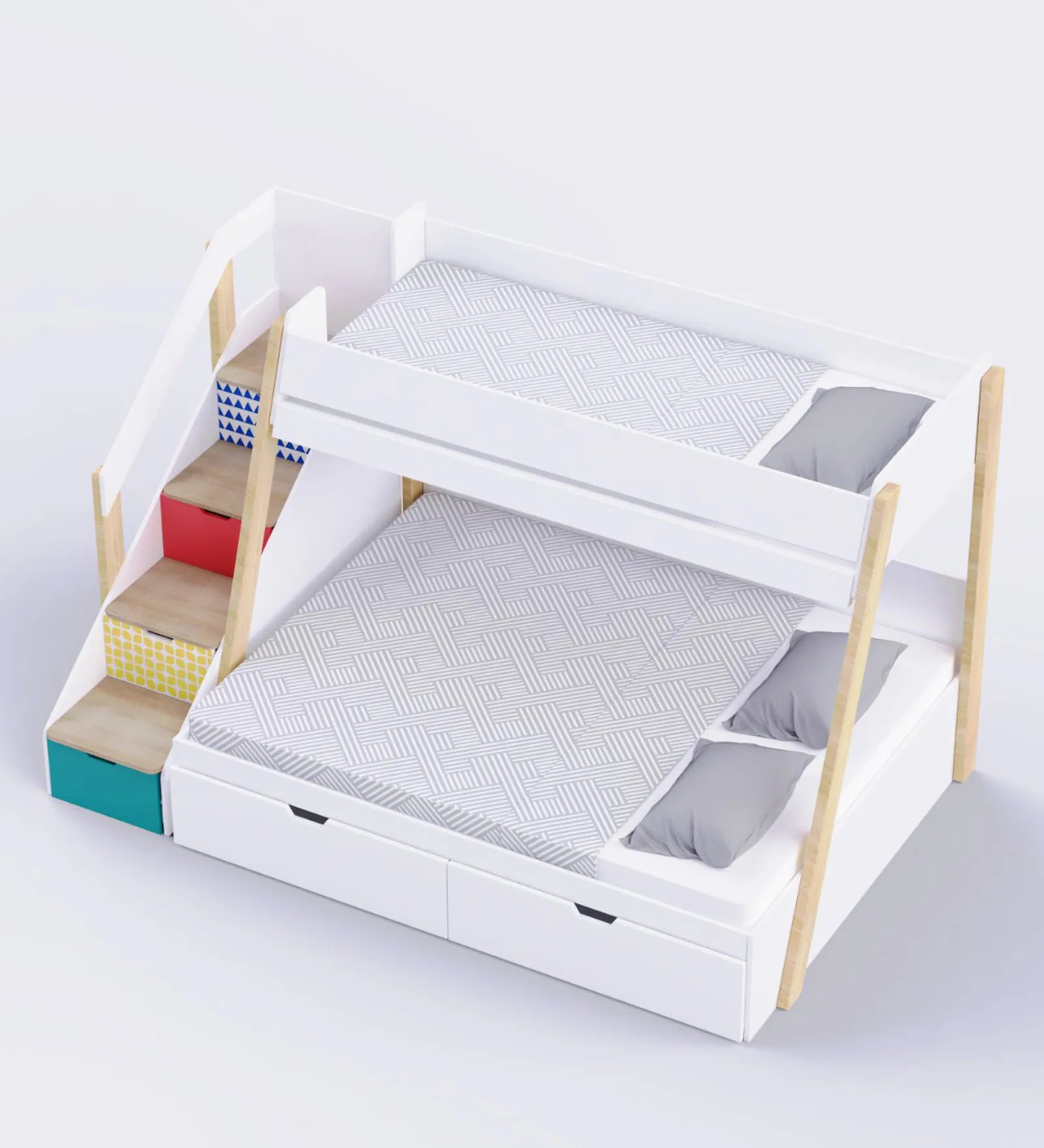 Caspian Twin Bunk Bed with Drawer Storage