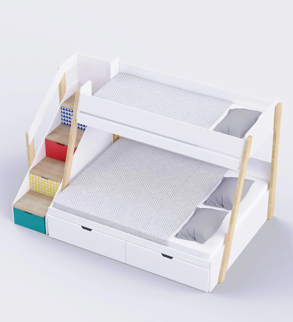 Caspian Twin Bunk Bed with Drawer Storage