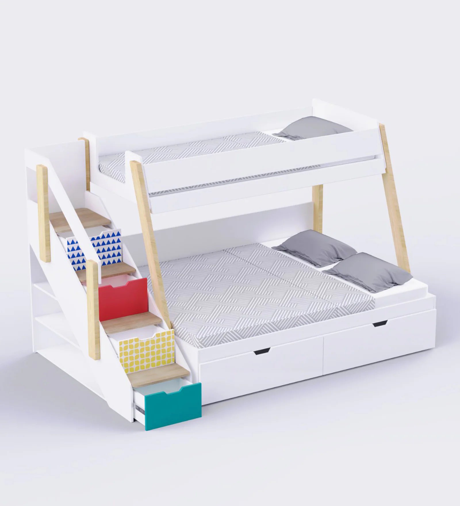 Caspian Twin Bunk Bed with Drawer Storage