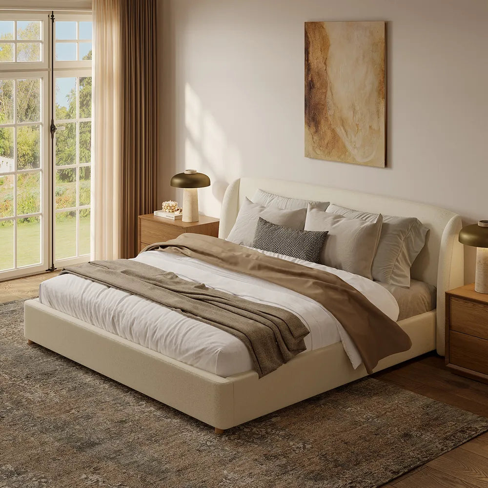 Curved Headboard Bed