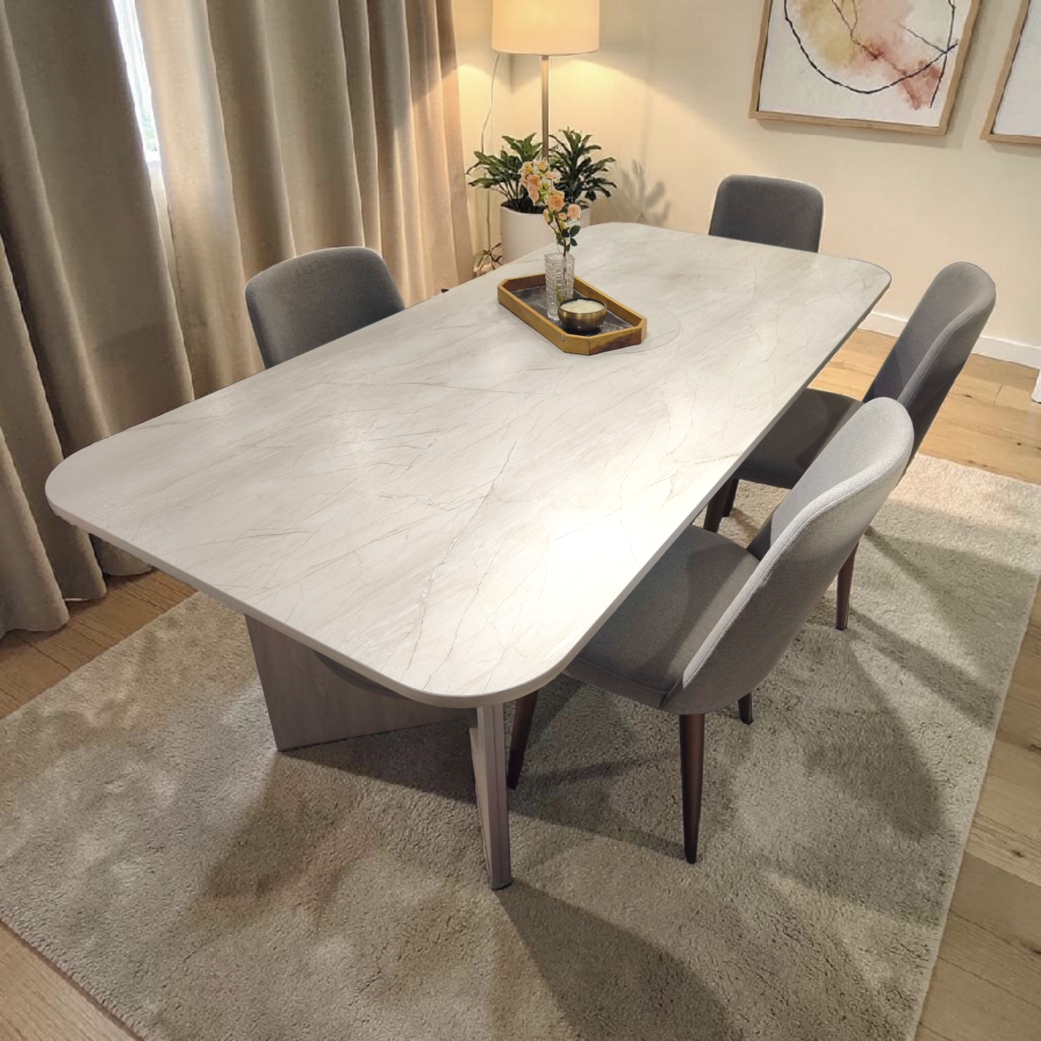 Celeste Marble Dining Set