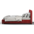 Red Panel  Upholstered Bed
