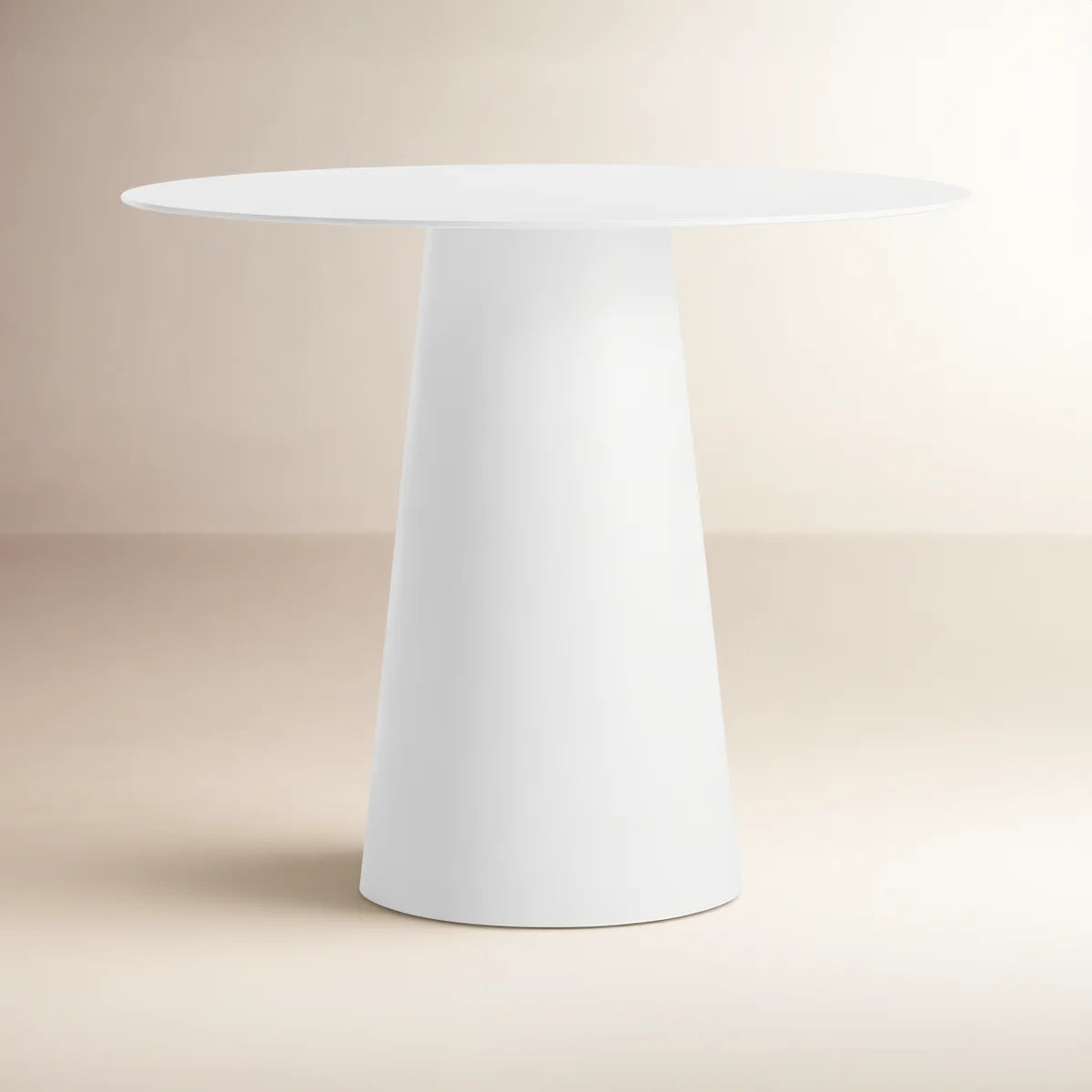 White Round Dining Table