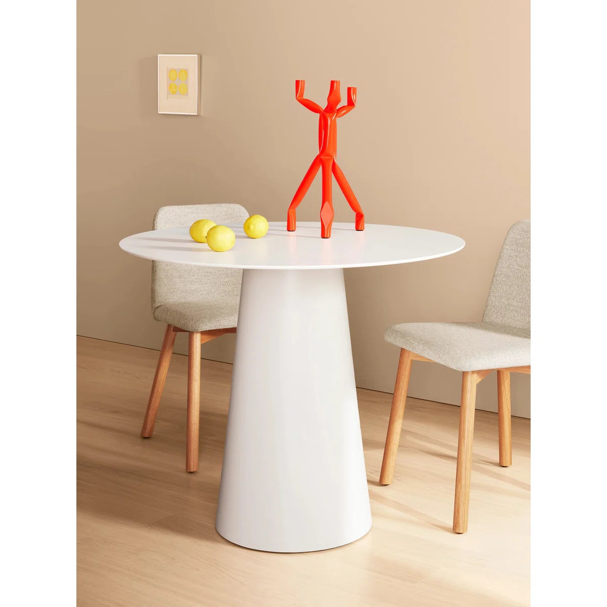 White Round Dining Table