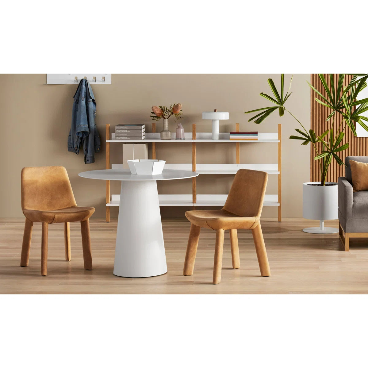 White Round Dining Table