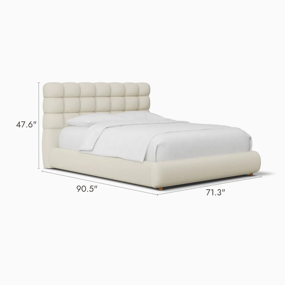 Marshmallow Boucle Bed