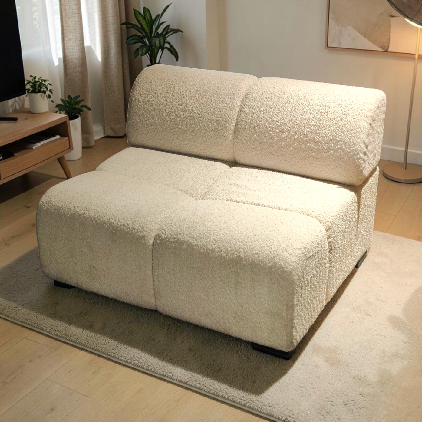 Cocoon Cream Loveseat