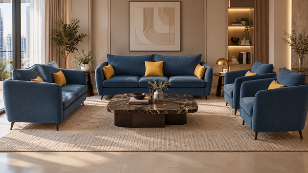 Pan Gulf Luxury Velvet 7-Seater Sofa Set – Pan Gulf Furniture Co.