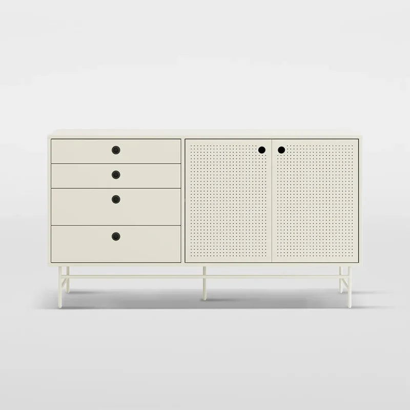 Cloudy Cream Style White Iron Sideboard