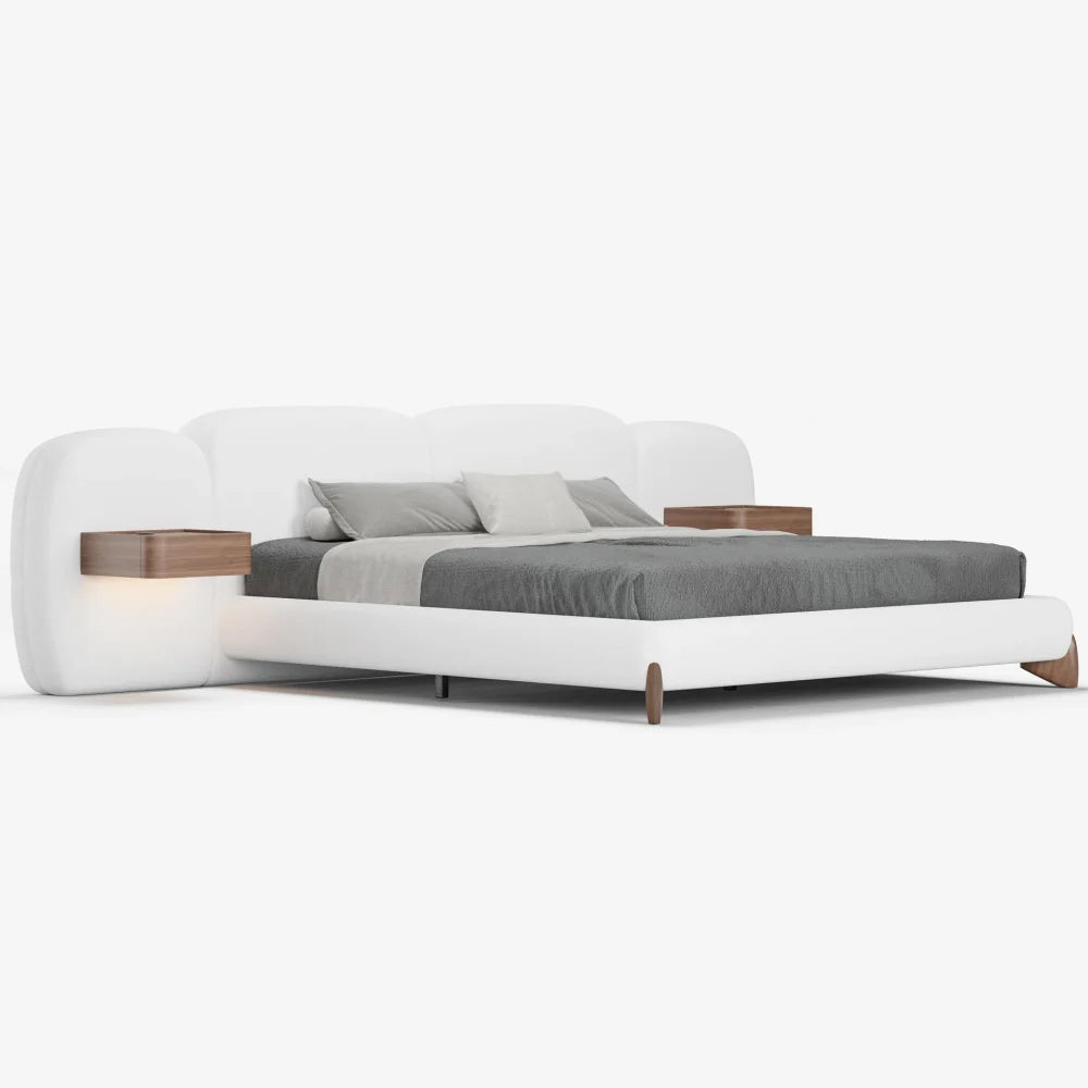 King Size Boucle Bed with Headboard
