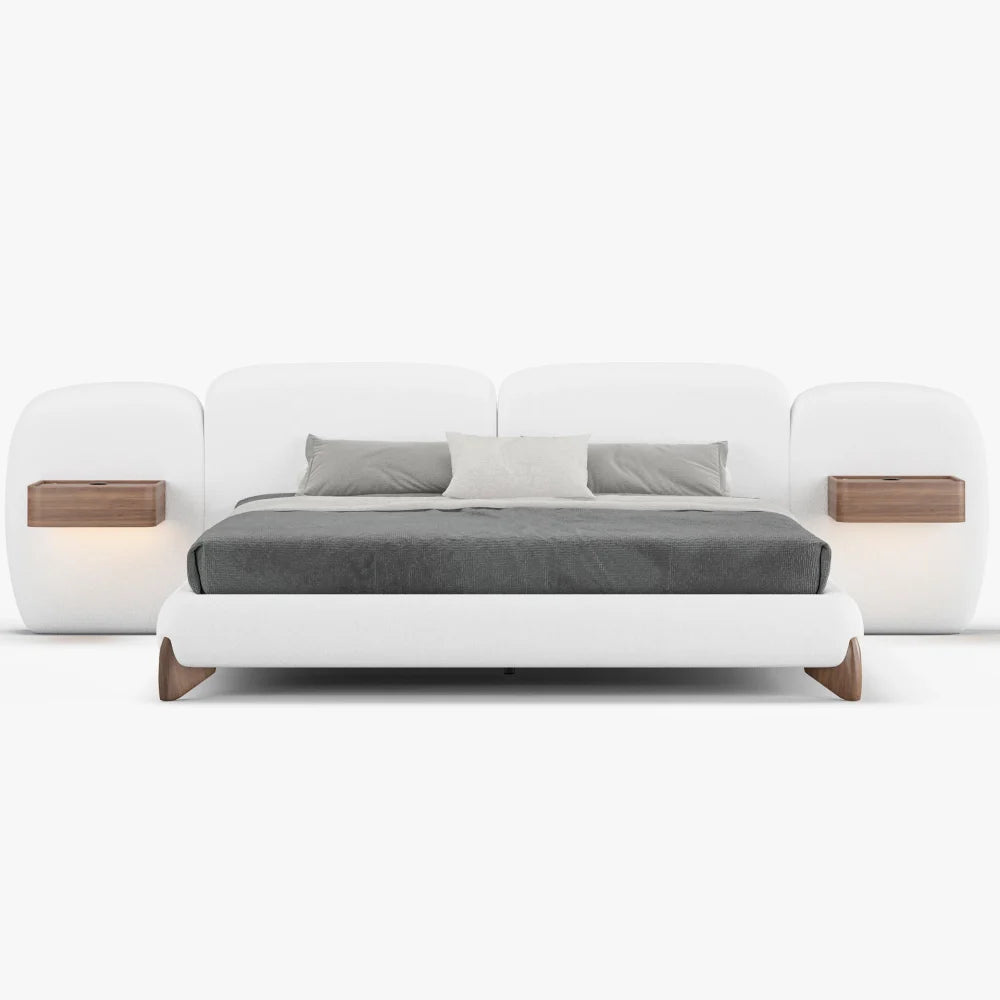 King Size Boucle Bed with Headboard