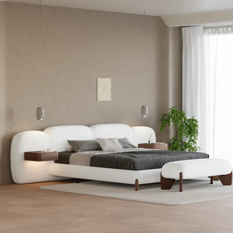 King Size Boucle Bed with Headboard