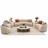 Modern Curved 7-Seater Luxury Sofa Set (3+2+1+1) | Fully Customizable Size & Fabric