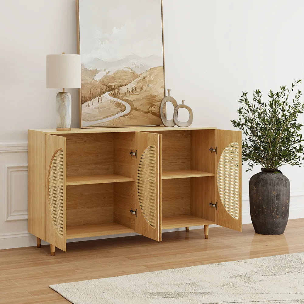Della Dal Double Door Ash Wood Sideboard
