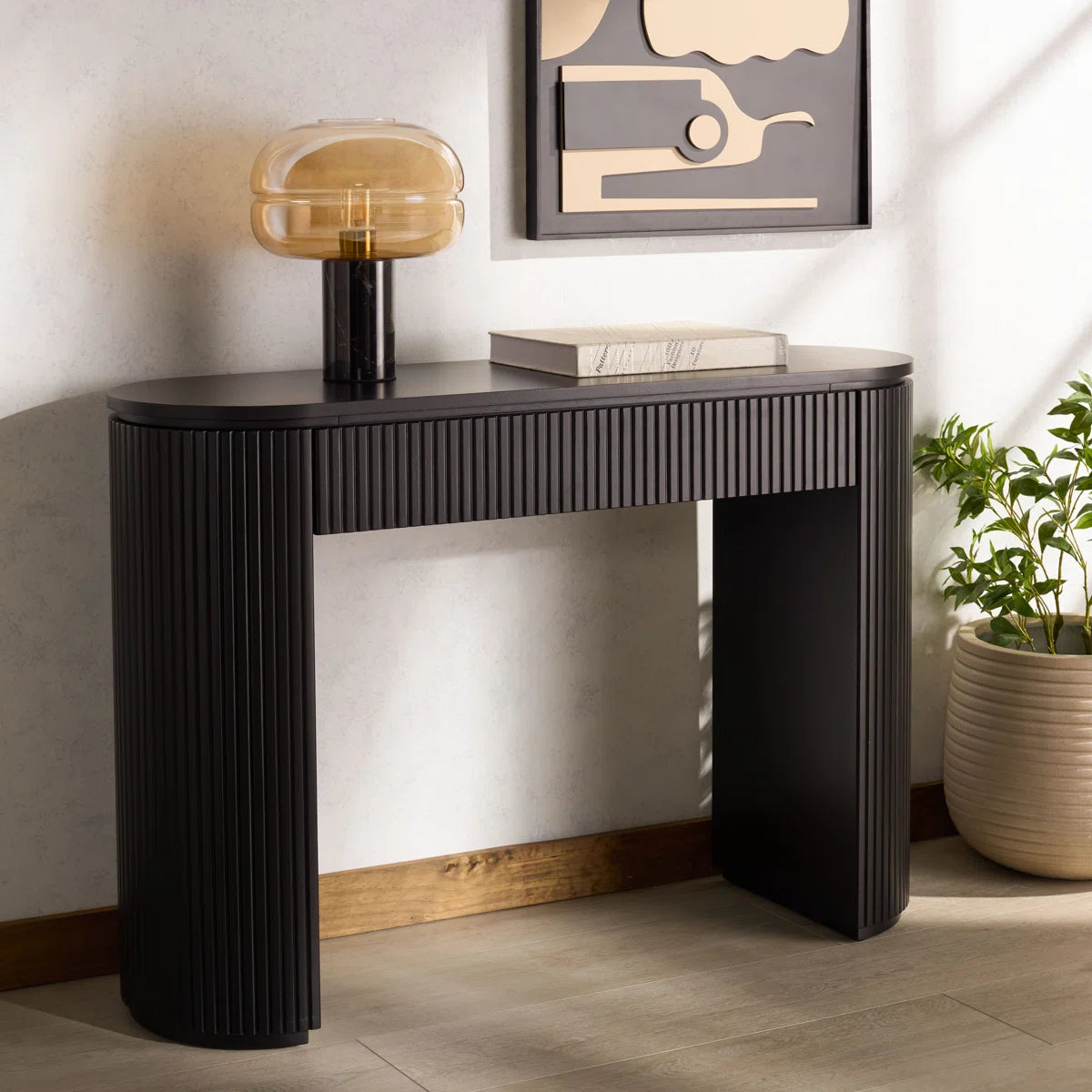 Dermo Fluted 1-Drawer Console