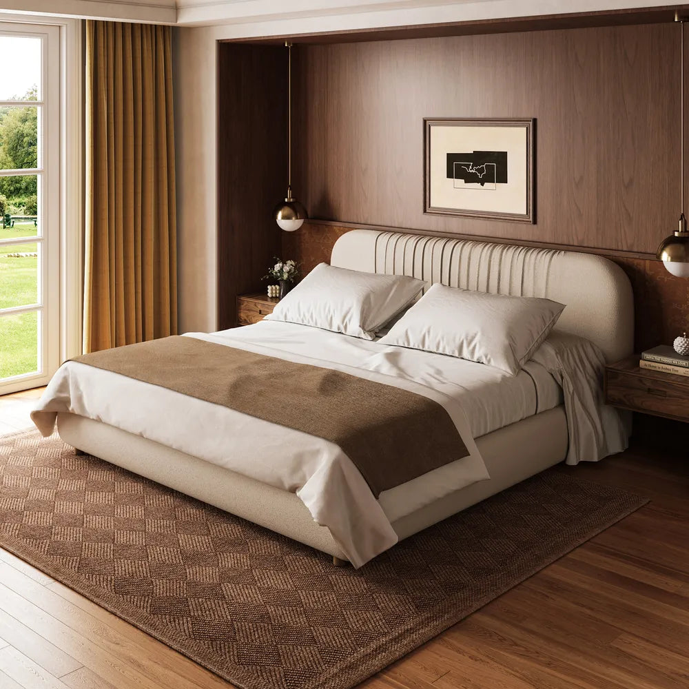 Eiden Curved Headboard Bed