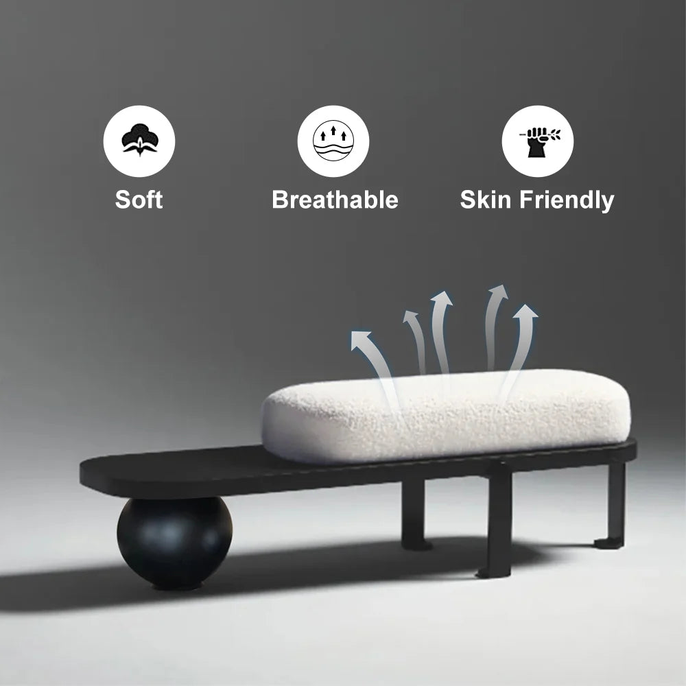 Elara White Bouclé Entryway Bench