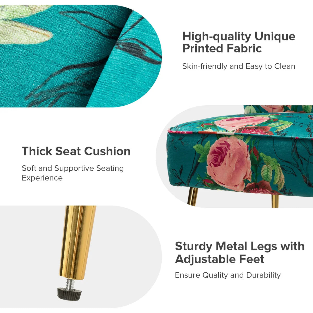 Elowen Floral Velvet Barrel Chair